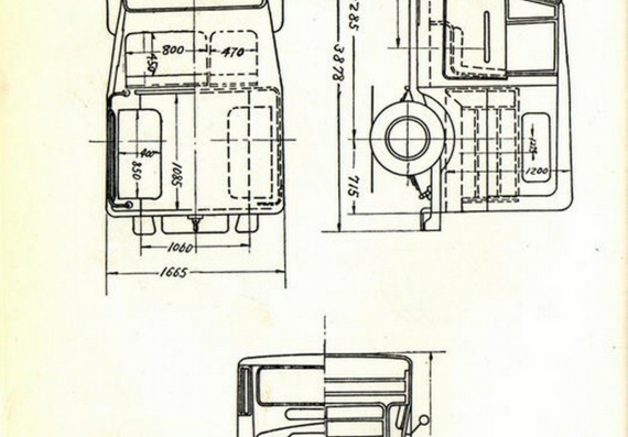Toyota Land Cruiser FJ21 (1958) (Toyota LandCruiser FJ21 (1958)) - drawings (drawings) of the car